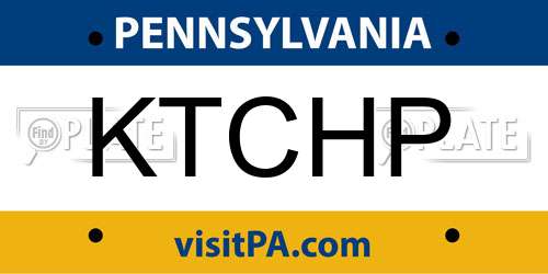 KTCHP Pennsylvania License Plate