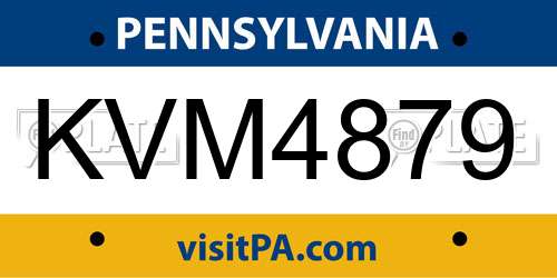 KVM4879 Pennsylvania License Plate