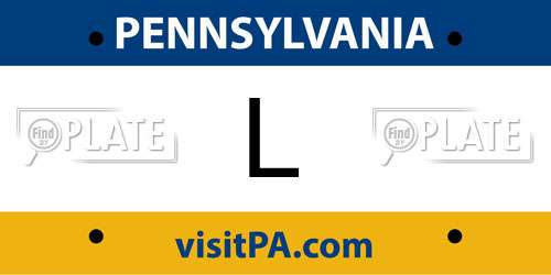 L Pennsylvania License Plate