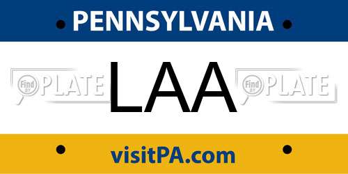 LAA Pennsylvania License Plate