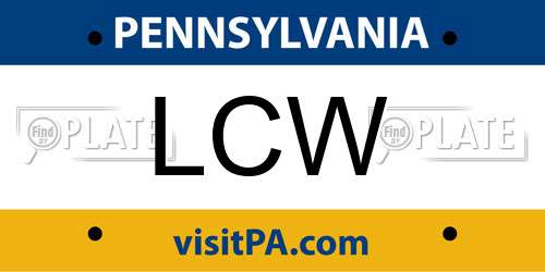 LCW Pennsylvania License Plate