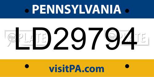 LD29794 Pennsylvania License Plate