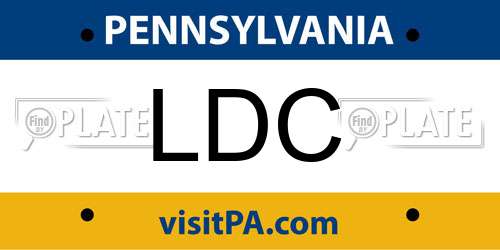 LDC Pennsylvania License Plate