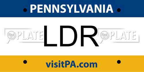 LDR Pennsylvania License Plate
