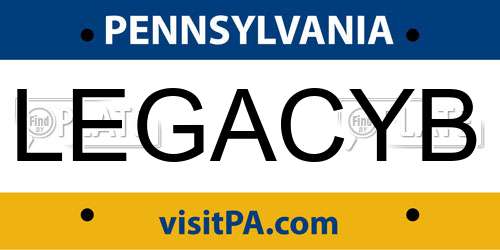 LEGACYB Pennsylvania License Plate