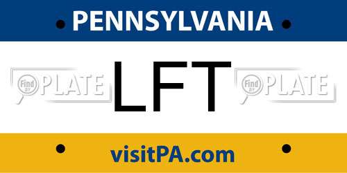 LFT Pennsylvania License Plate