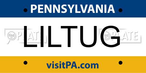 LILTUG Pennsylvania License Plate