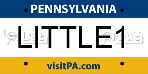 LITTLE1 Pennsylvania License Plate