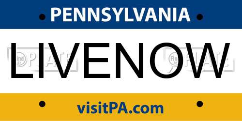 LIVENOW Pennsylvania License Plate