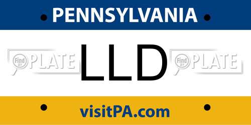 LLD Pennsylvania License Plate