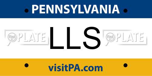 LLS Pennsylvania License Plate