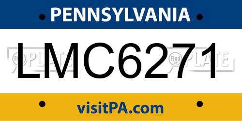 LMC6271 Pennsylvania License Plate
