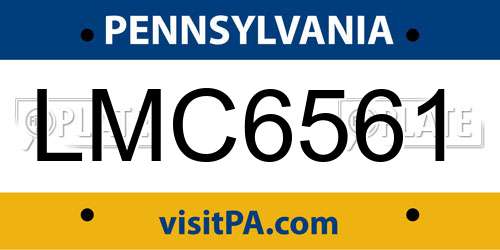 LMC6561 Pennsylvania License Plate