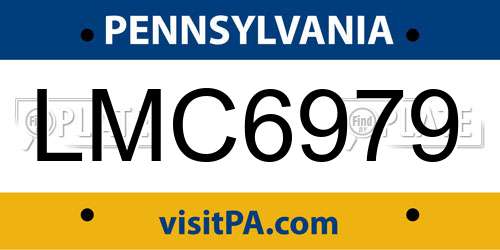 LMC6979 Pennsylvania License Plate