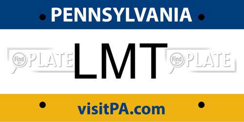 LMT Pennsylvania License Plate