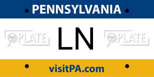 LN Pennsylvania License Plate