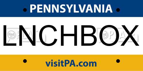 LNCHBOX Pennsylvania License Plate