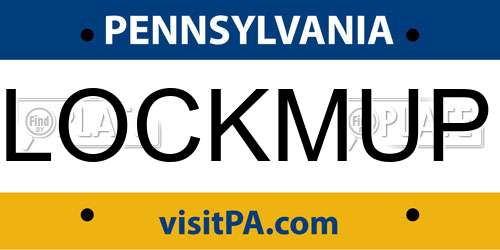 LOCKMUP Pennsylvania License Plate