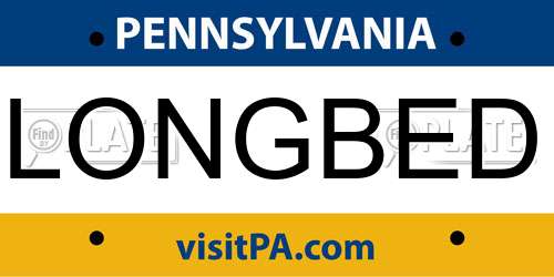 LONGBED Pennsylvania License Plate