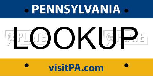 LOOKUP Pennsylvania License Plate