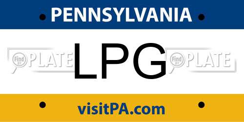 LPG Pennsylvania License Plate