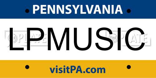 LPMUSIC Pennsylvania License Plate