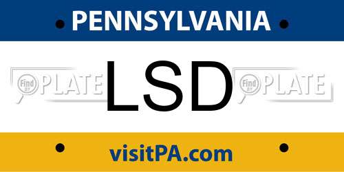 LSD Pennsylvania License Plate