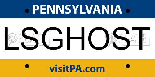 LSGHOST Pennsylvania License Plate