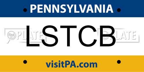 LSTCB Pennsylvania License Plate