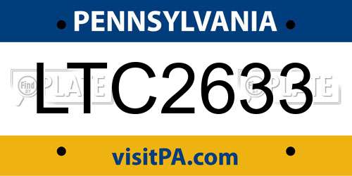 LTC2633 Pennsylvania License Plate