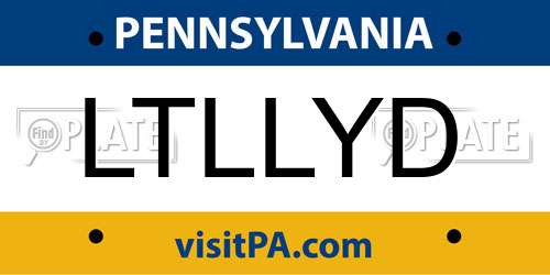 LTLLYD Pennsylvania License Plate