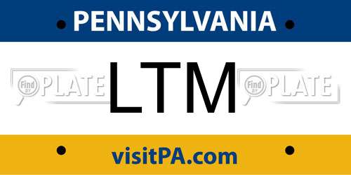 LTM Pennsylvania License Plate