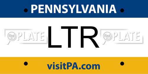 LTR Pennsylvania License Plate