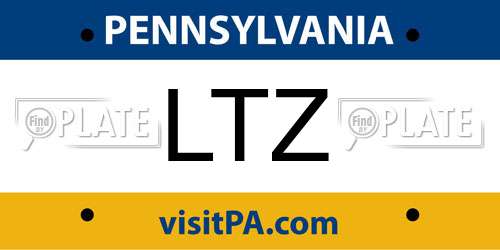 LTZ Pennsylvania License Plate