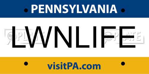 LWNLIFE Pennsylvania License Plate