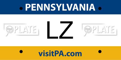 LZ Pennsylvania License Plate