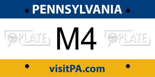 M4 Pennsylvania License Plate