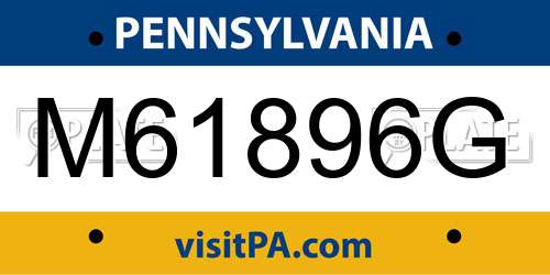 M61896G Pennsylvania License Plate