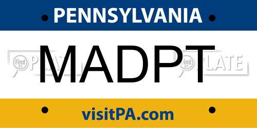 MADPT Pennsylvania License Plate