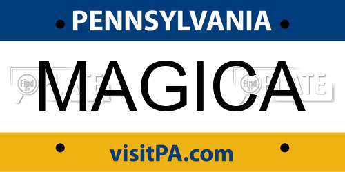 MAGICA Pennsylvania License Plate