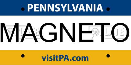 MAGNETO Pennsylvania License Plate