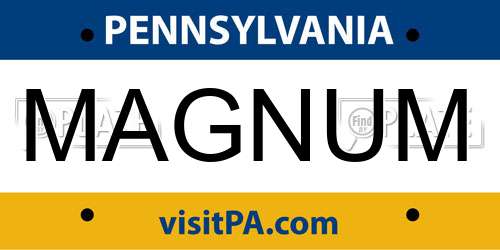 MAGNUM Pennsylvania License Plate