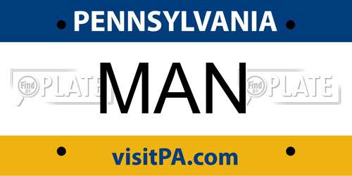MAN Pennsylvania License Plate