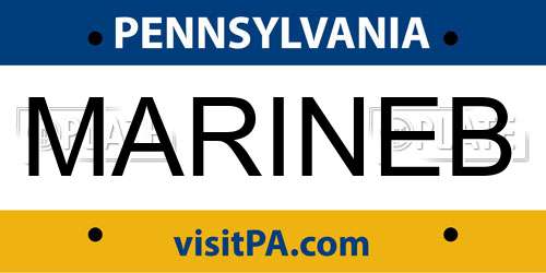 MARINEB Pennsylvania License Plate
