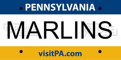 MARLINS Pennsylvania License Plate