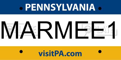 MARMEE1 Pennsylvania License Plate