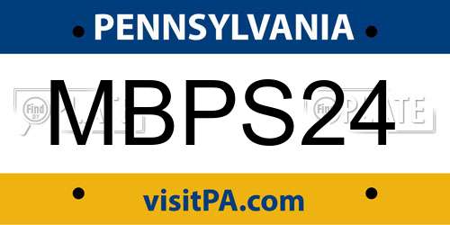 MBPS24 Pennsylvania License Plate