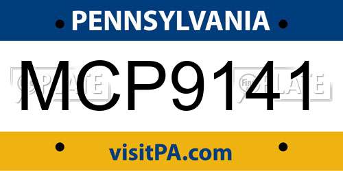 MCP9141 Pennsylvania License Plate