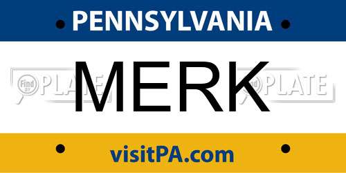MERK Pennsylvania License Plate