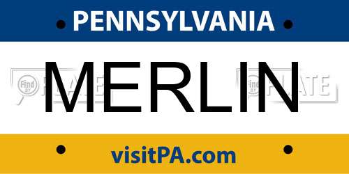 MERLIN Pennsylvania License Plate
